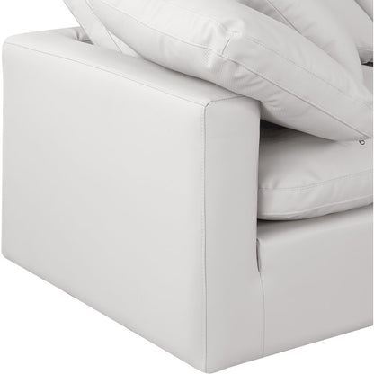 Indulge Cream Vegan Leather Modular Sectional
