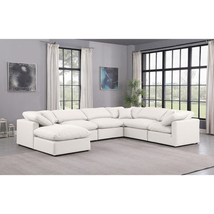 Indulge Cream Vegan Leather Modular Sectional