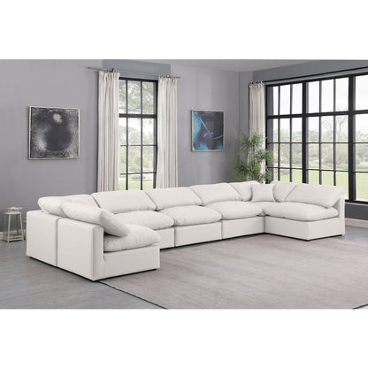 Indulge Cream Vegan Leather Modular Sectional