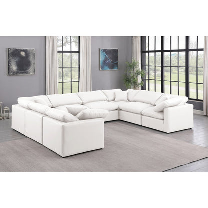 Indulge Cream Vegan Leather Modular Sectional