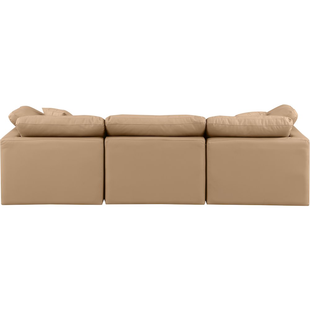 Indulge Tan Vegan Leather Modular Sofa
