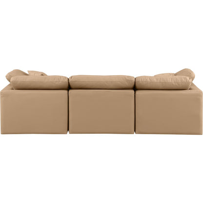 Indulge Tan Vegan Leather Modular Sofa
