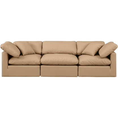 Indulge Tan Vegan Leather Modular Sofa