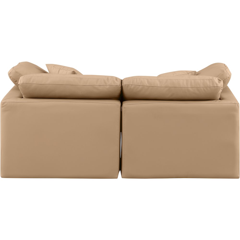 Indulge Tan Vegan Leather Modular Sofa