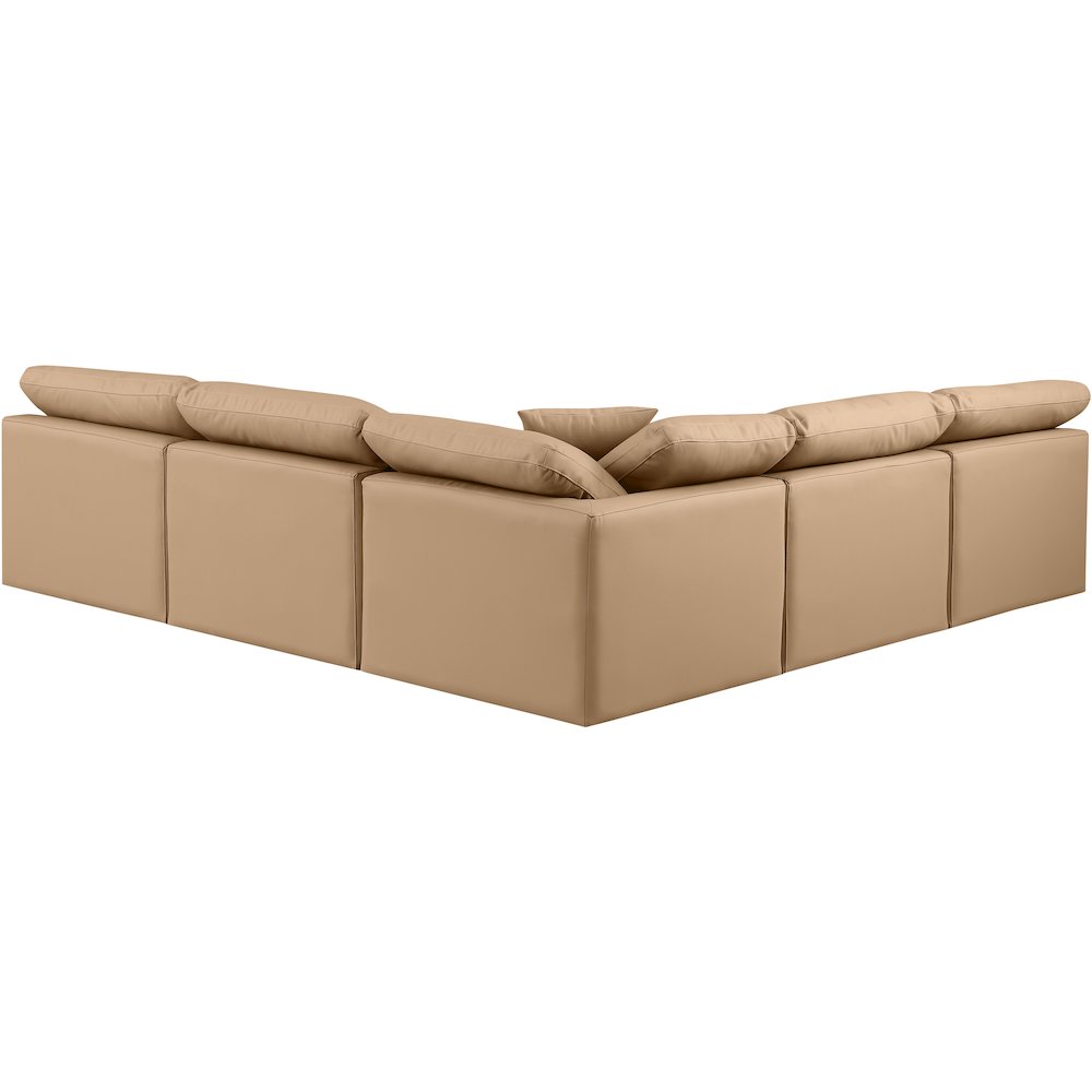 Indulge Tan Vegan Leather Modular Sectional