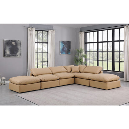 Indulge Tan Vegan Leather Modular Sectional