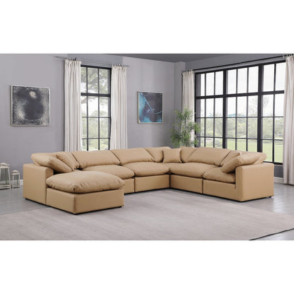Indulge Tan Vegan Leather Modular Sectional