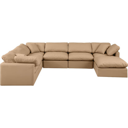 Indulge Tan Vegan Leather Modular Sectional