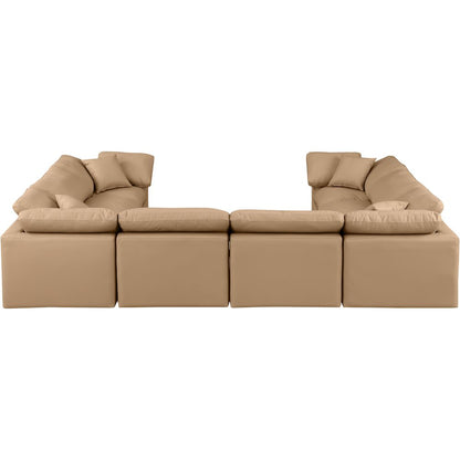 Indulge Tan Vegan Leather Modular Sectional