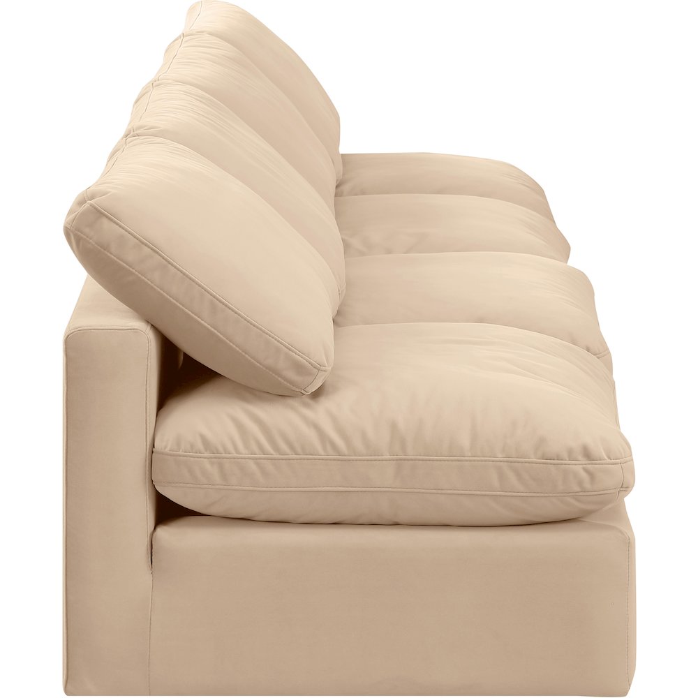 Indulge Beige Velvet Modular Sofa