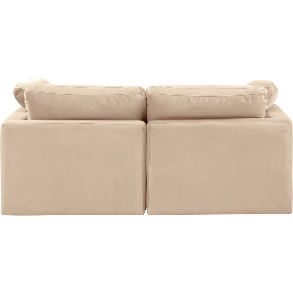 Indulge Beige Velvet Modular Sofa