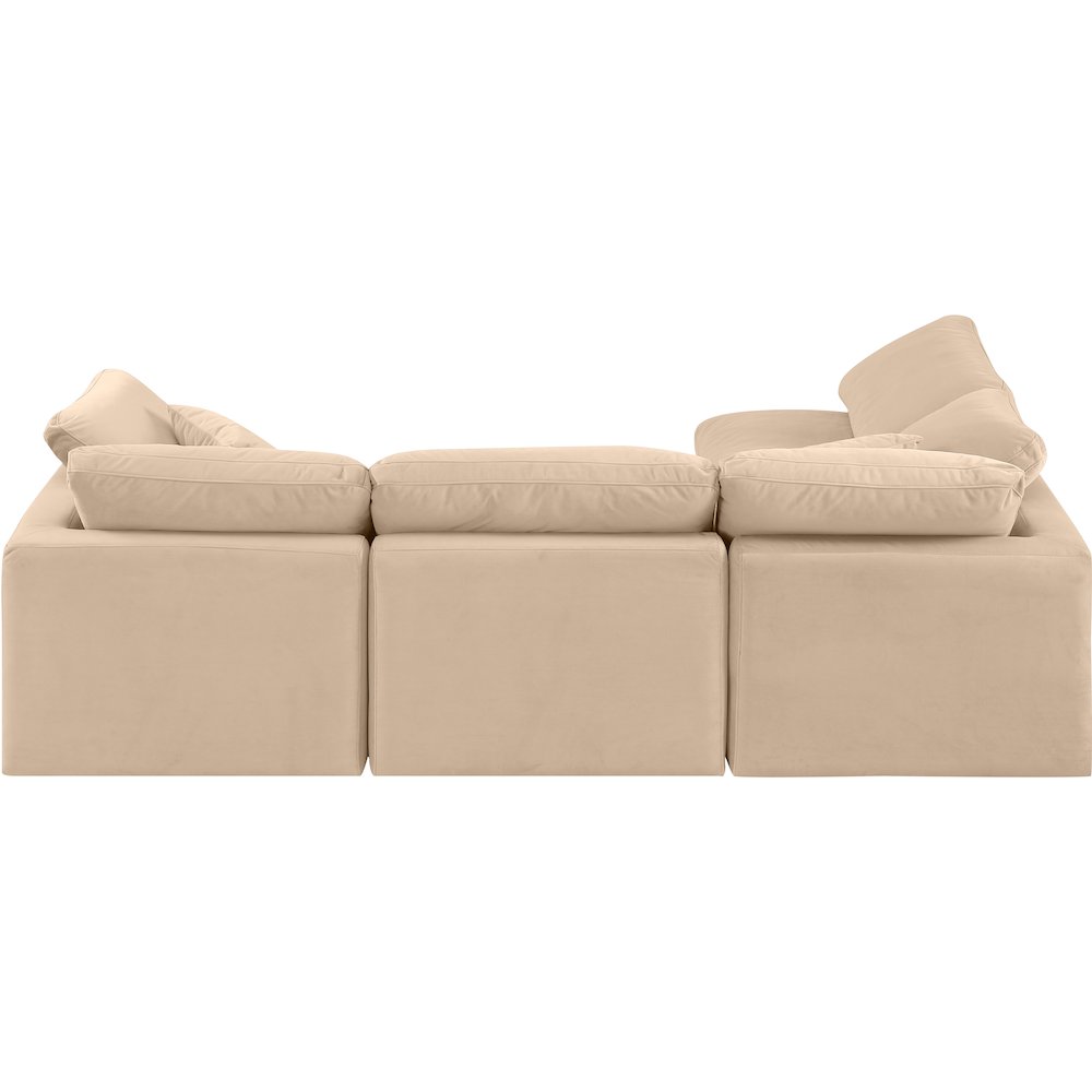 Indulge Beige Velvet Modular Sectional