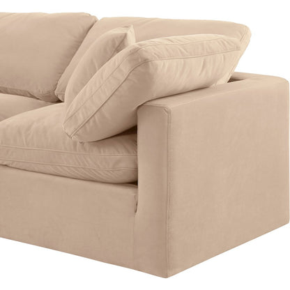 Indulge Beige Velvet Modular Sectional
