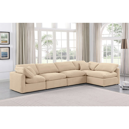 Indulge Beige Velvet Modular Sectional