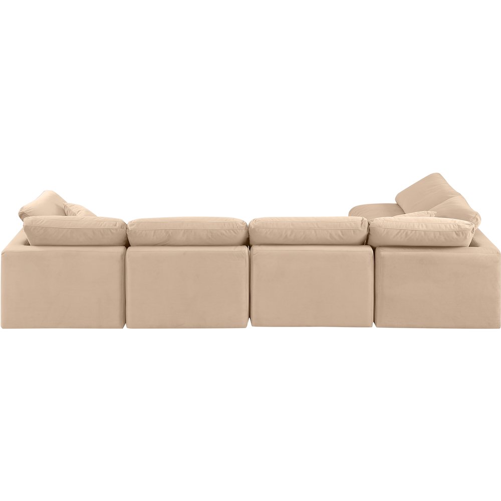 Indulge Beige Velvet Modular Sectional
