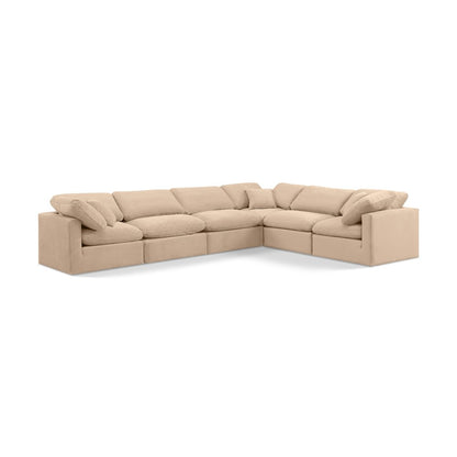 Indulge Beige Velvet Modular Sectional