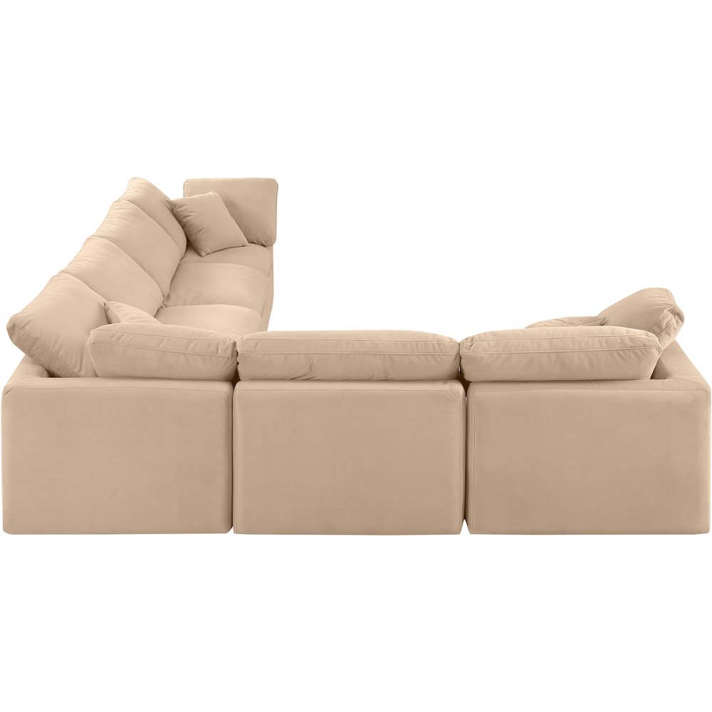 Indulge Beige Velvet Modular Sectional