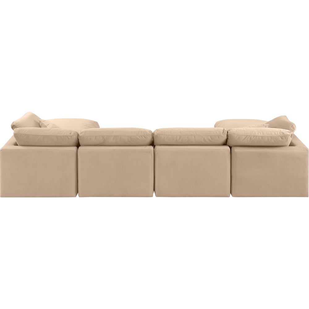 Indulge Beige Velvet Modular Sectional