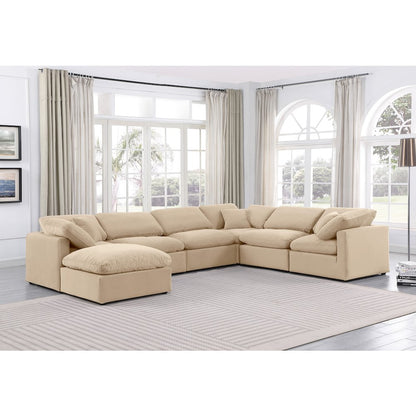 Indulge Beige Velvet Modular Sectional