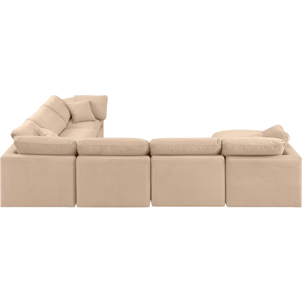Indulge Beige Velvet Modular Sectional