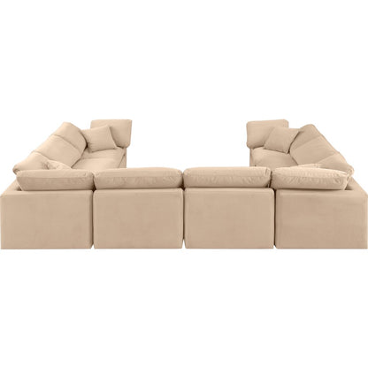 Indulge Beige Velvet Modular Sectional