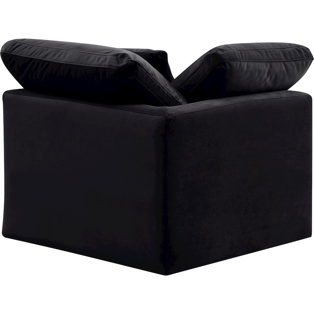 Indulge Black Velvet Corner Chair