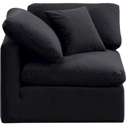 Indulge Black Velvet Corner Chair
