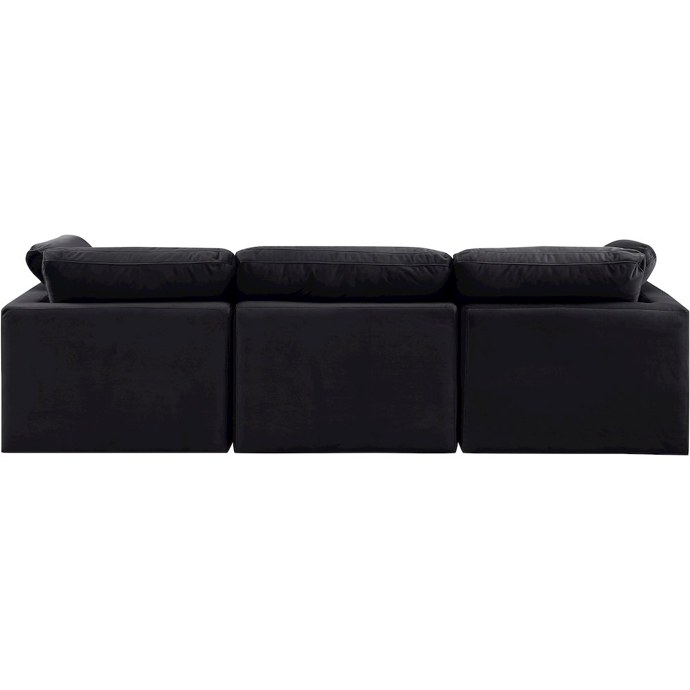 Indulge Black Velvet Modular Sofa