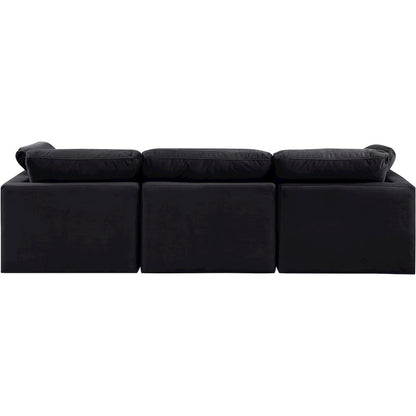 Indulge Black Velvet Modular Sofa