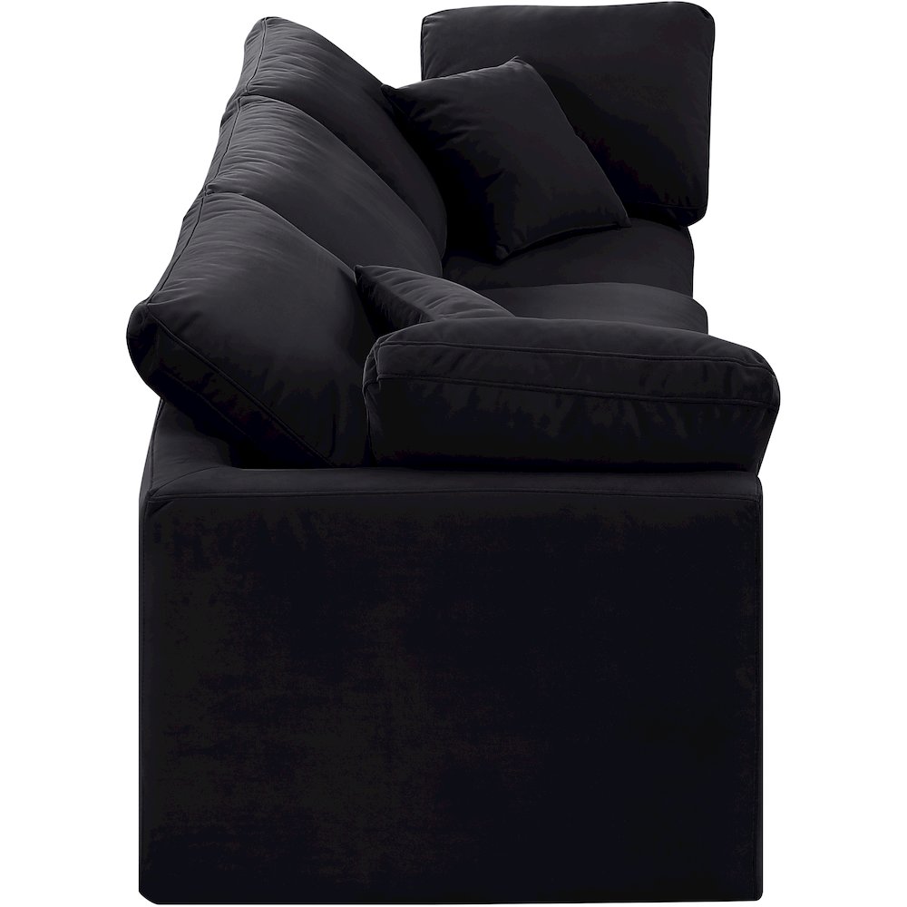 Indulge Black Velvet Modular Sofa