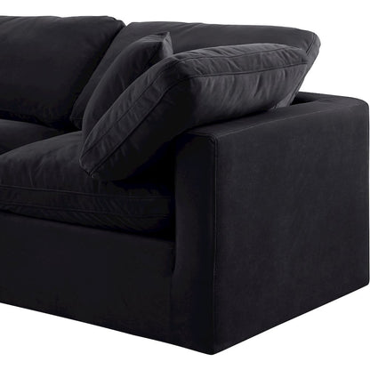 Indulge Black Velvet Modular Sofa