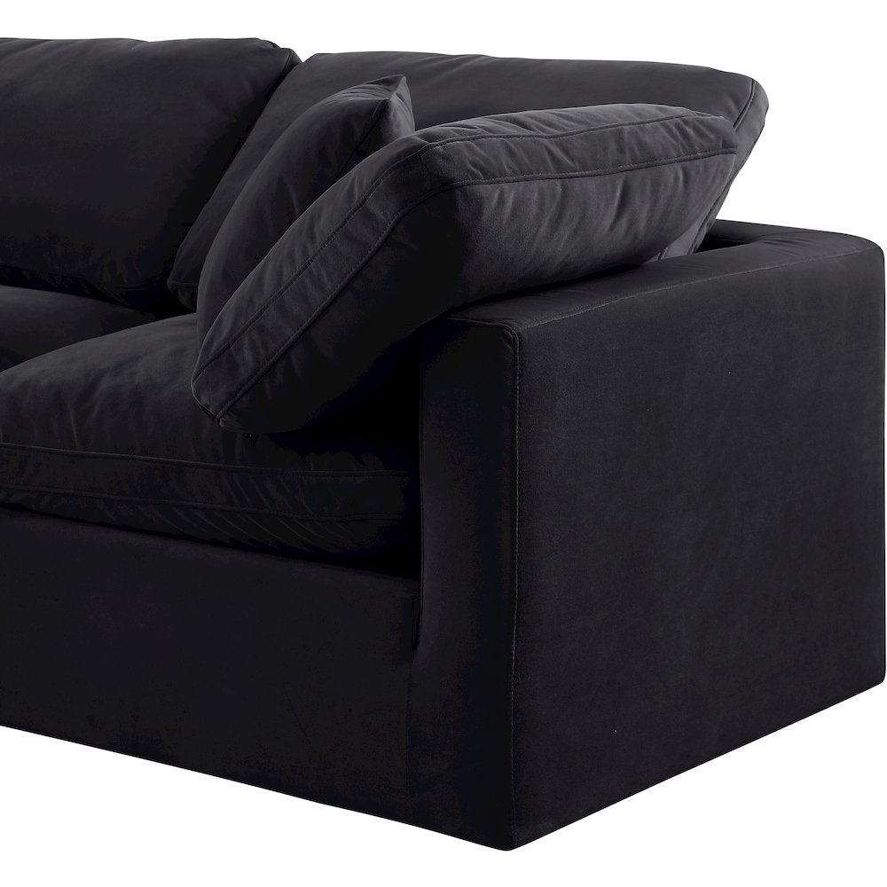 Indulge Black Velvet Modular Sofa