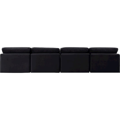 Indulge Black Velvet Modular Sofa