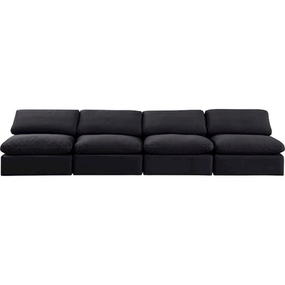 Indulge Black Velvet Modular Sofa