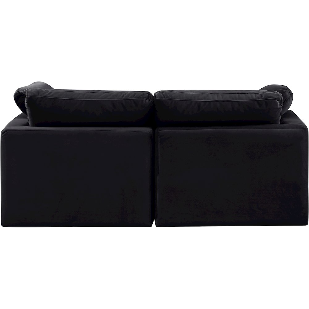 Indulge Black Velvet Modular Sofa