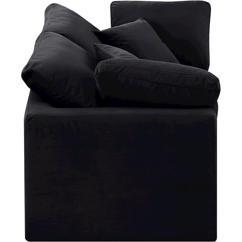 Indulge Black Velvet Modular Sofa
