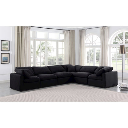 Indulge Black Velvet Modular Sectional