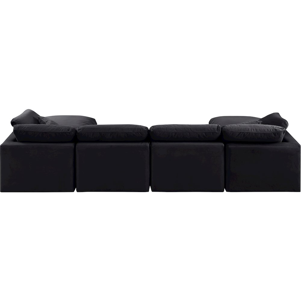 Indulge Black Velvet Modular Sectional