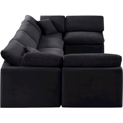 Indulge Black Velvet Modular Sectional