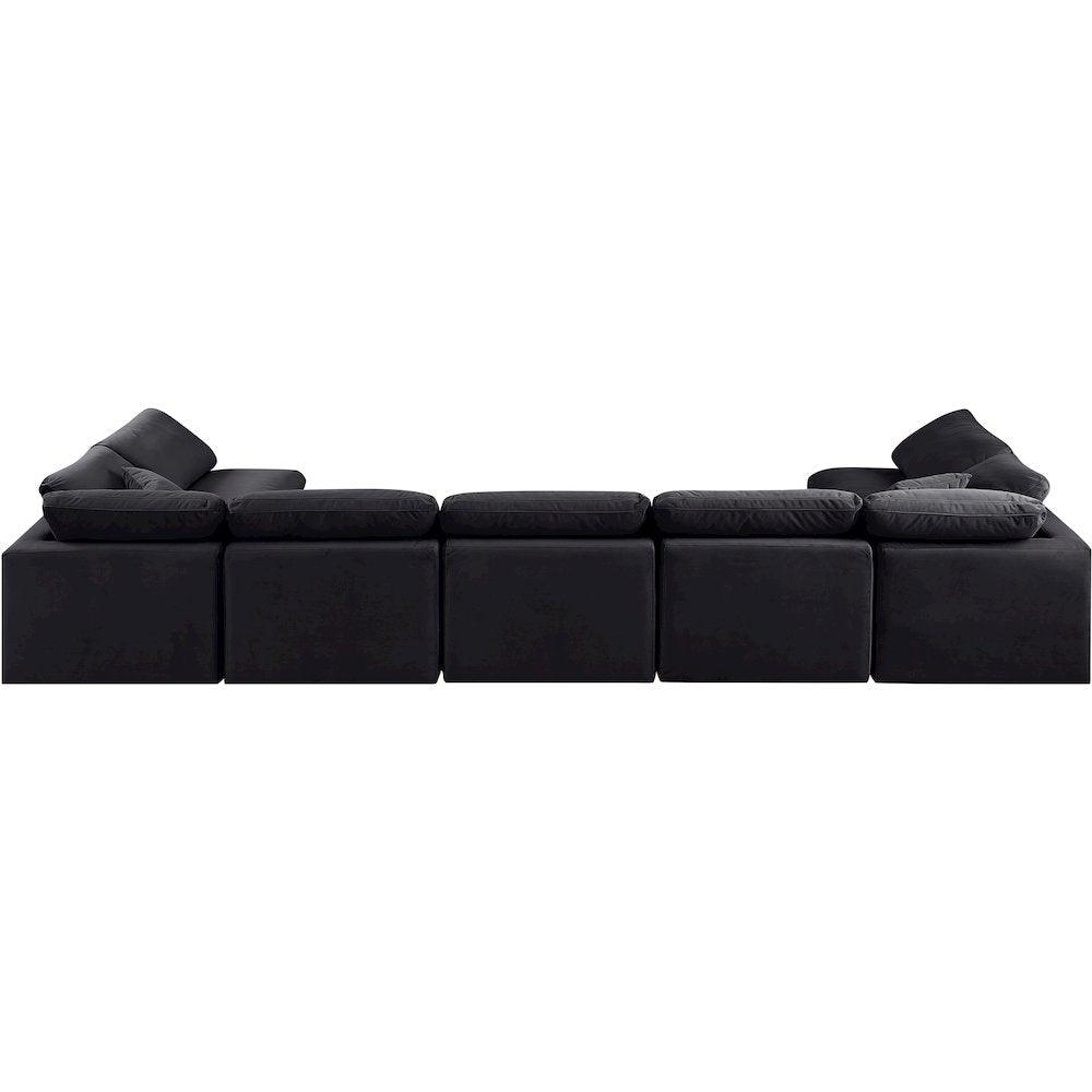 Indulge Black Velvet Modular Sectional
