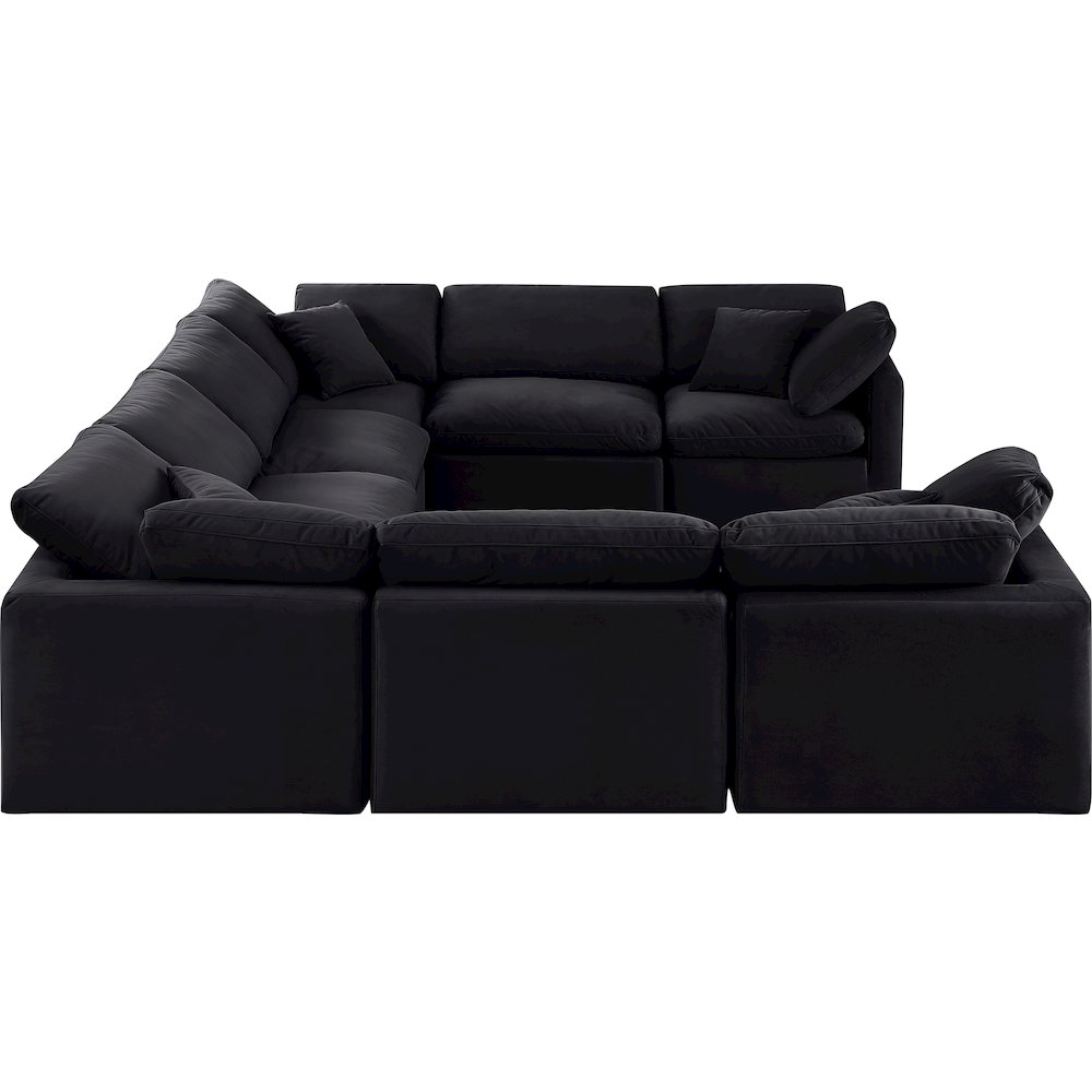 Indulge Black Velvet Modular Sectional