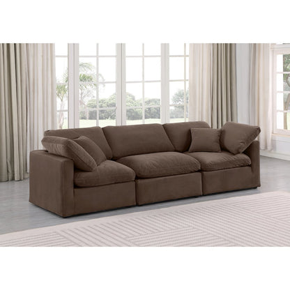 Indulge Brown Velvet Modular Sofa