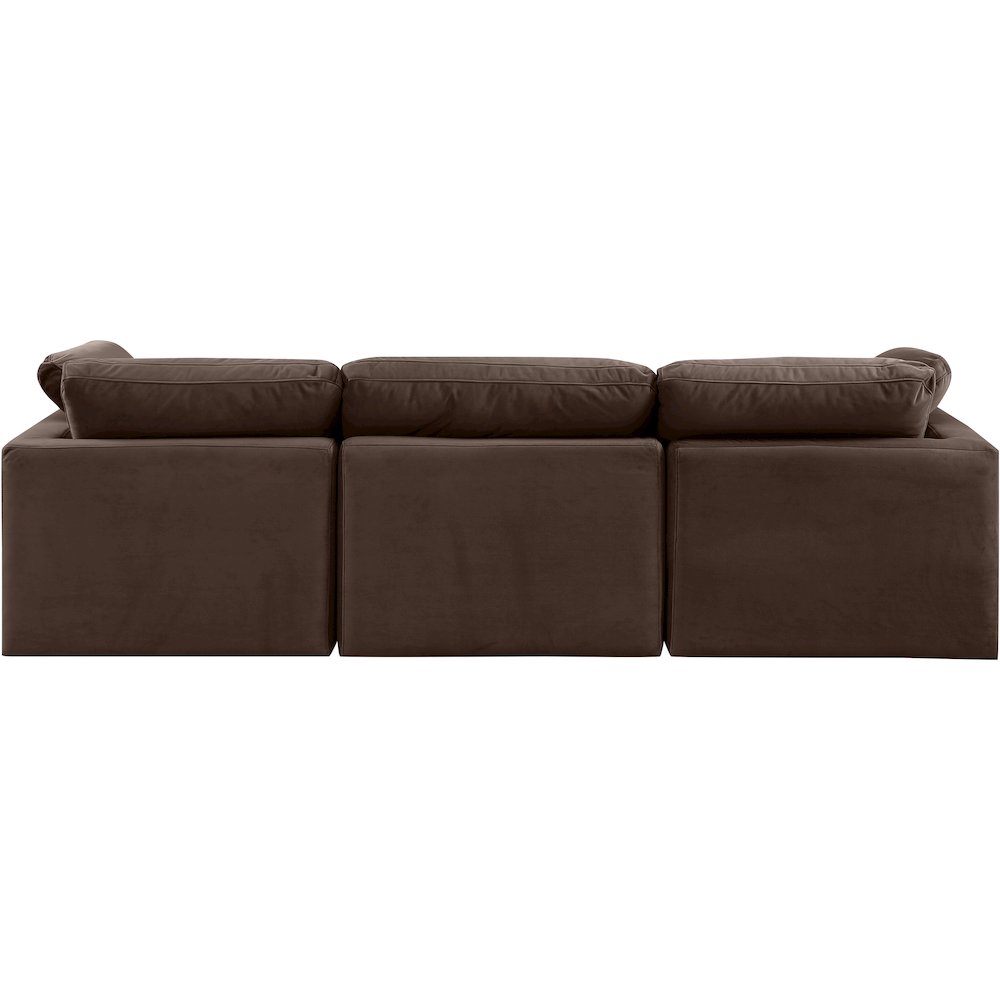 Indulge Brown Velvet Modular Sofa