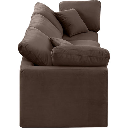 Indulge Brown Velvet Modular Sofa