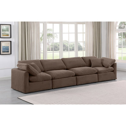 Indulge Brown Velvet Modular Sofa
