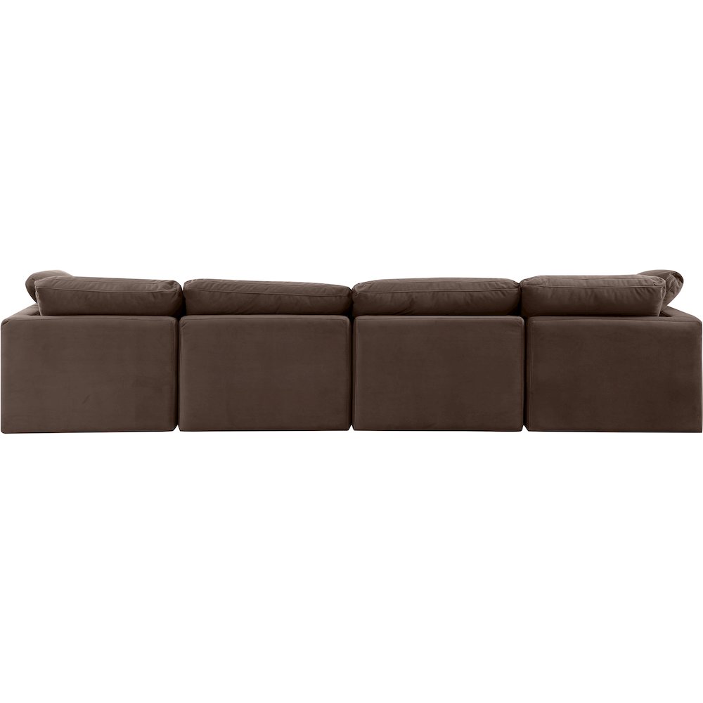 Indulge Brown Velvet Modular Sofa