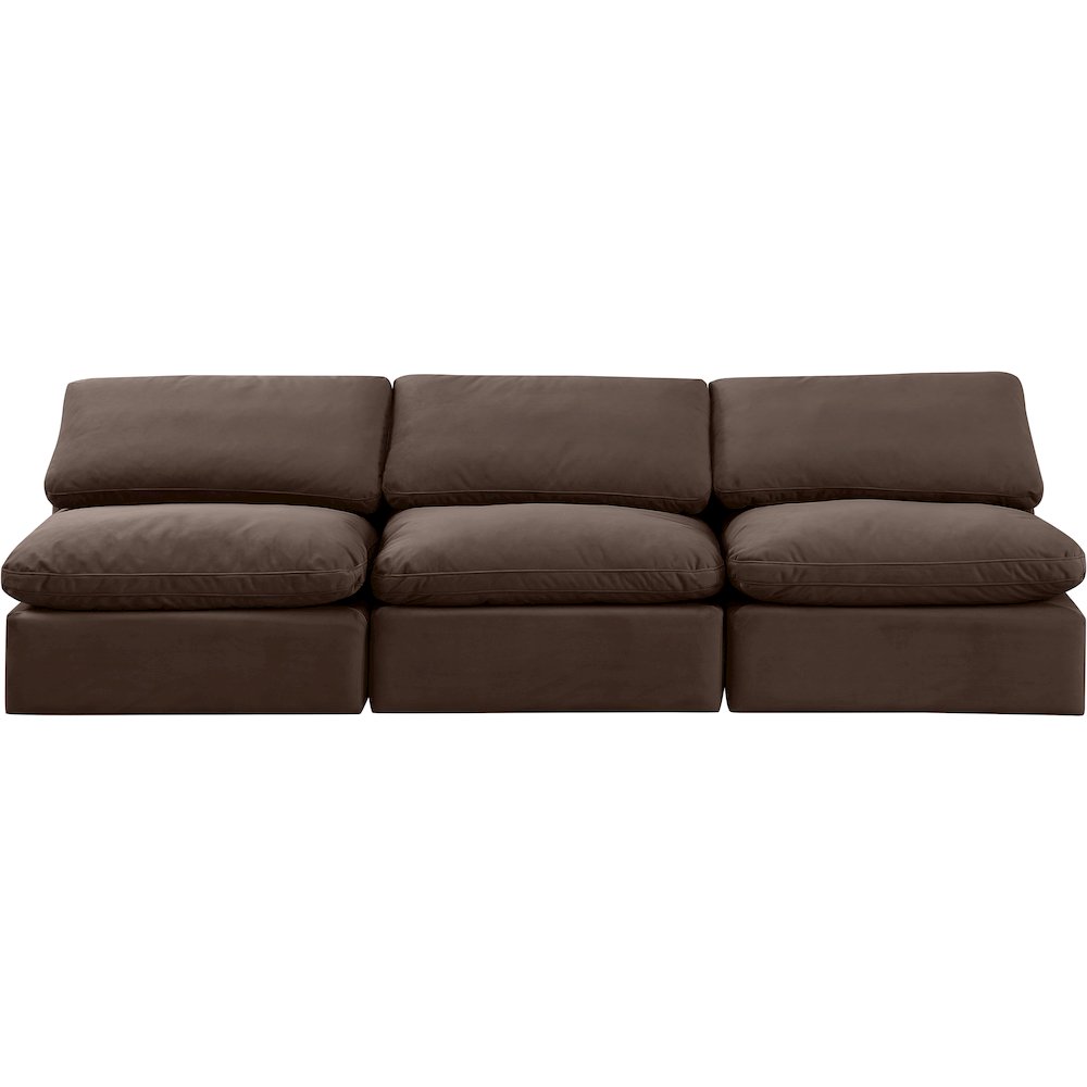 Indulge Brown Velvet Modular Sofa