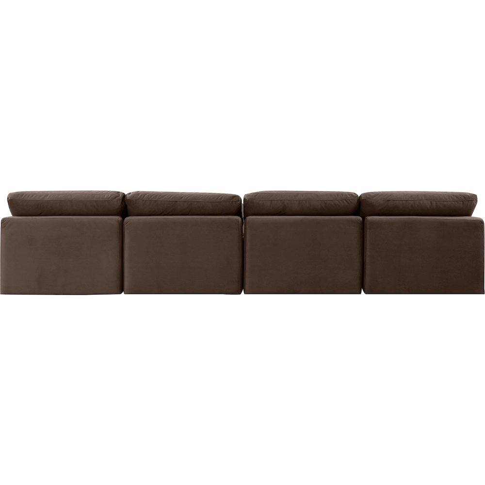 Indulge Brown Velvet Modular Sofa