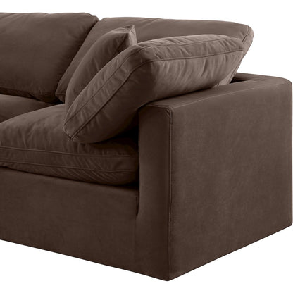 Indulge Brown Velvet Modular Sectional