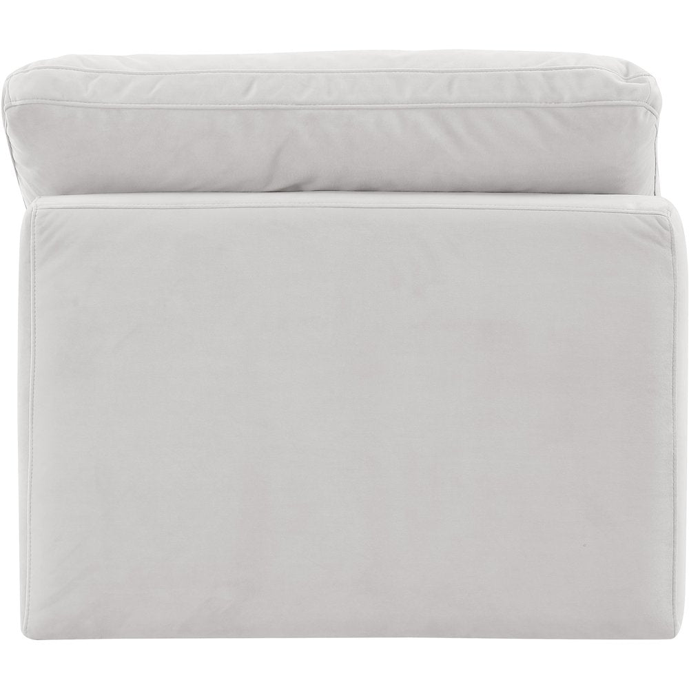 Indulge Cream Velvet Armless Chair